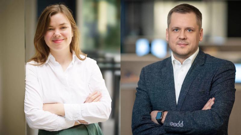 Indrė Dargytė, „BeMyBond“ platformos bendraįkūrėja ir vadovė ir Tomas Žiaugra, „EIKA Development“ plėtros departamento direktorius.